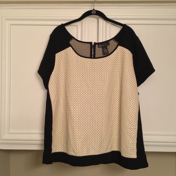 Lane Bryant Tops - Lane Bryant Faux Leather Top